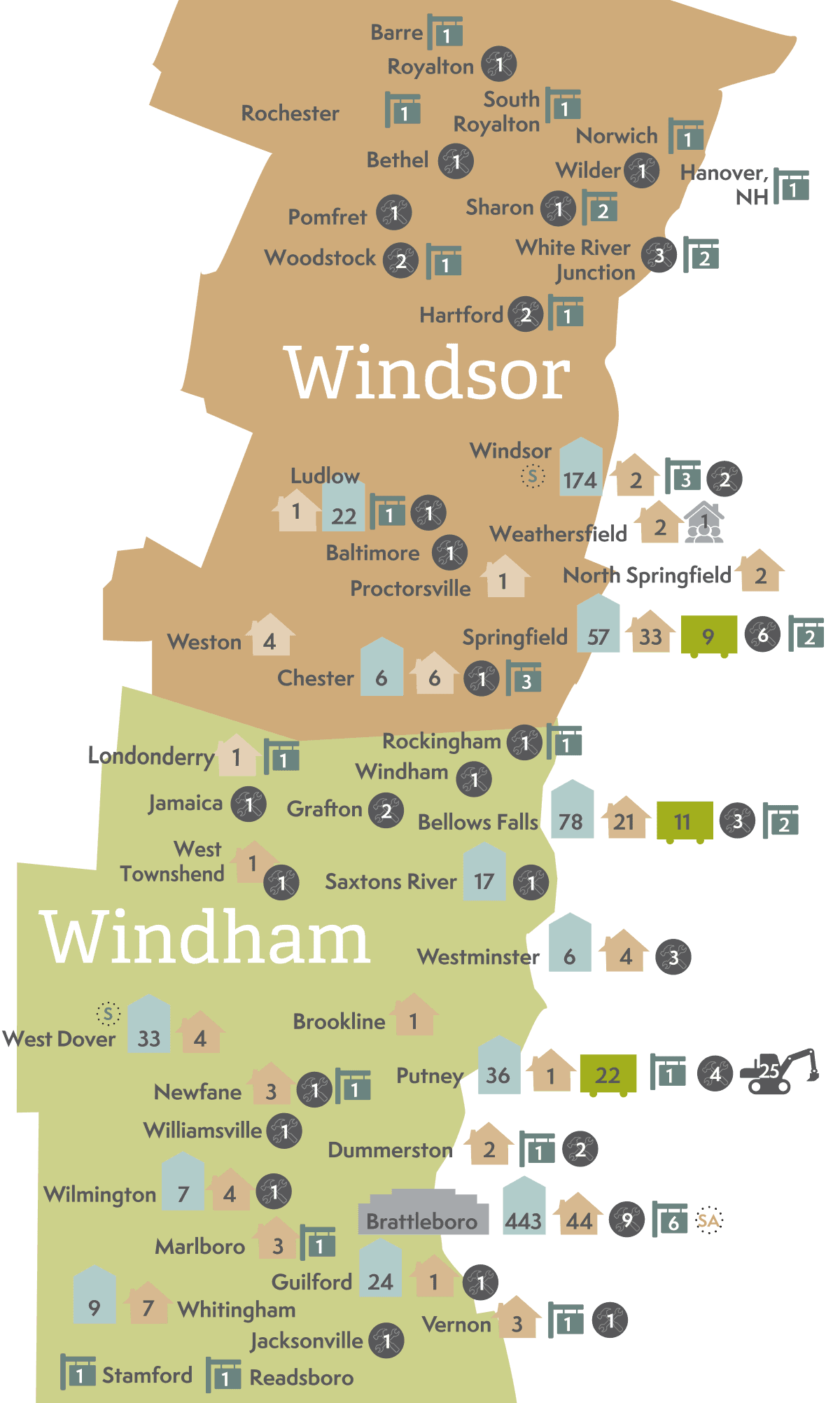 Areas We Serve 2025 map