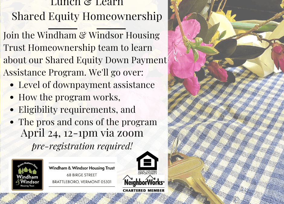 April 24 Lunch & Learn Shared Equity Homeownership